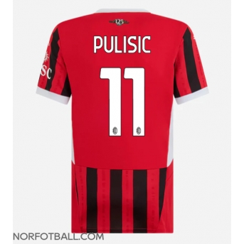 Billige Fotballdrakt AC Milan Christian Pulisic #11 Replika Hjemmedrakt Dame 2024-25 Kortermet